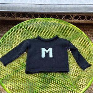 Navy Sweater with Light Blue ‘M'